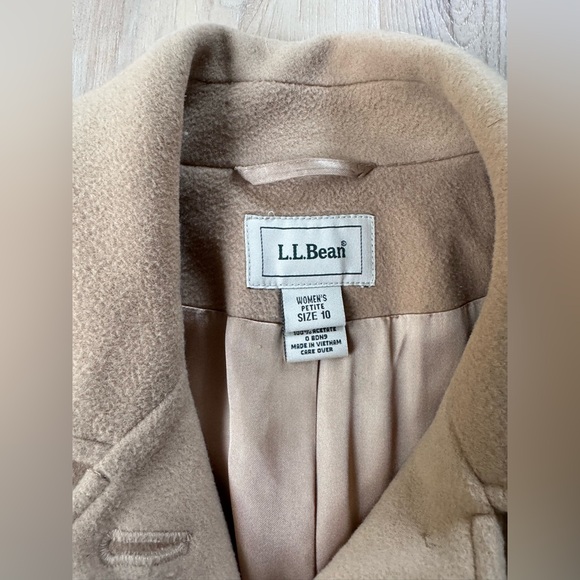 Vintage L.L.Bean Wool Coat Size 10 Petite - Picture 5 of 10